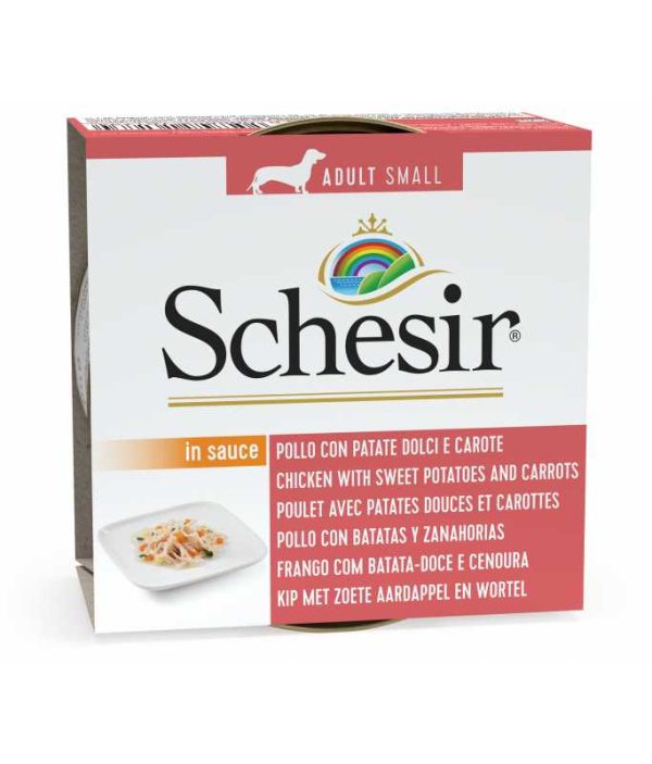 Schesir Dog Wet Food Can-Chicken with Potatoes and Carrots - [Weight - 85g]