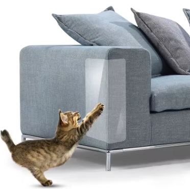 Cat scratch guard saving sofa